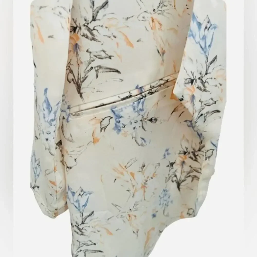 ASTR‎ The Label Floral Print Open Waterfall Blazer Jacket Size S
